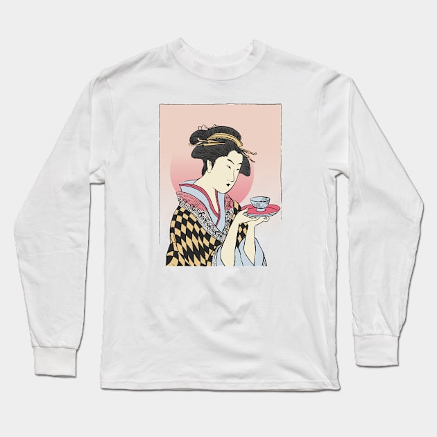 Japanese tea party Long Sleeve T-Shirt by katanya78